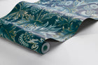 2273 Treasured Thistle Blue and Green Wallpaper by Boråstapeter