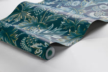 2273 Treasured Thistle Blue and Green Wallpaper by Boråstapeter