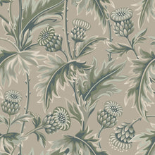 2274 Treasured Thistle Green and Beige Wallpaper by Boråstapeter