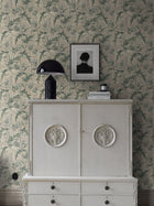 2274 Treasured Thistle Green and Beige Wallpaper by Boråstapeter