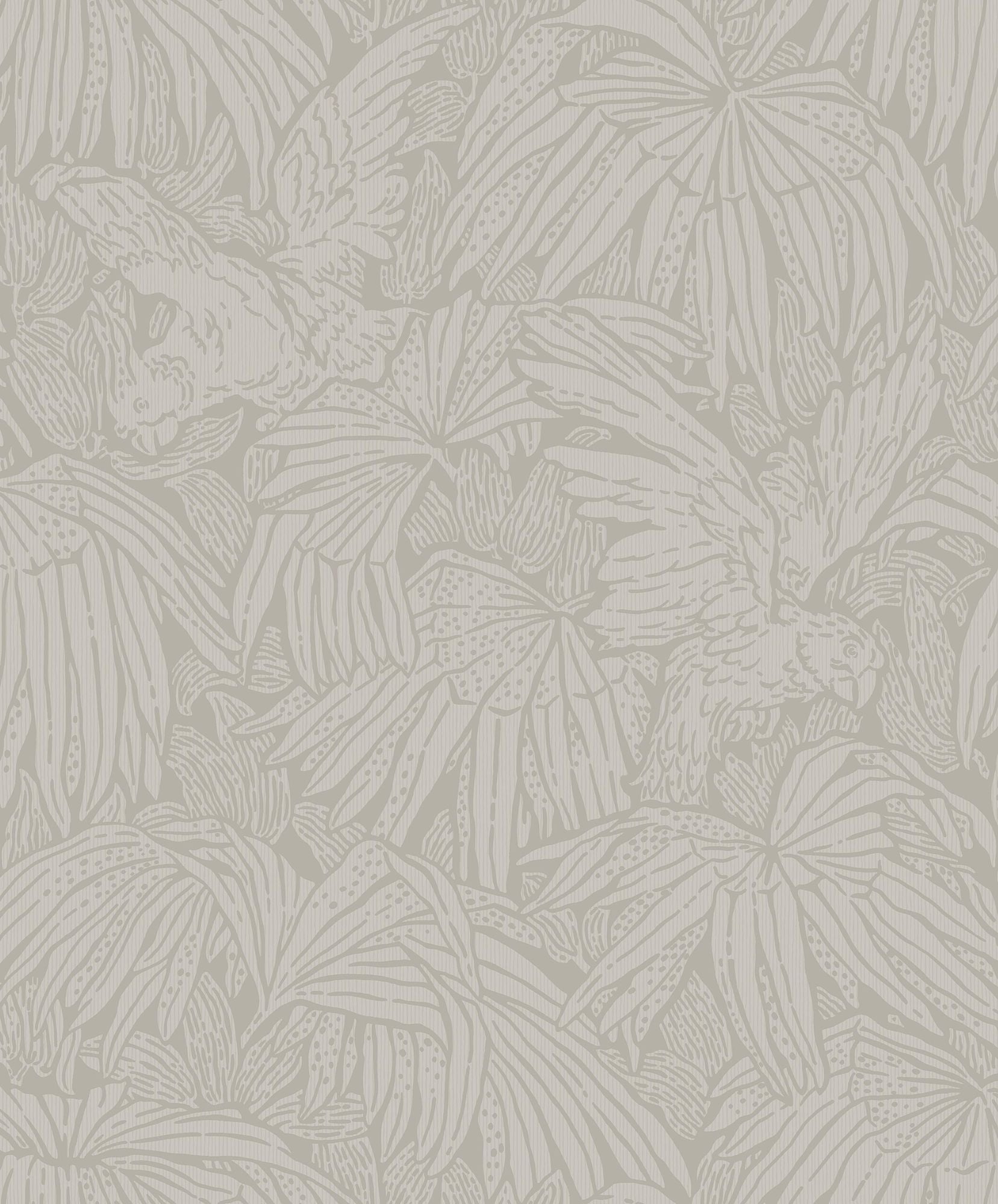 2276 Hidden Parrot Beige and Grey Wallpaper by Boråstapeter