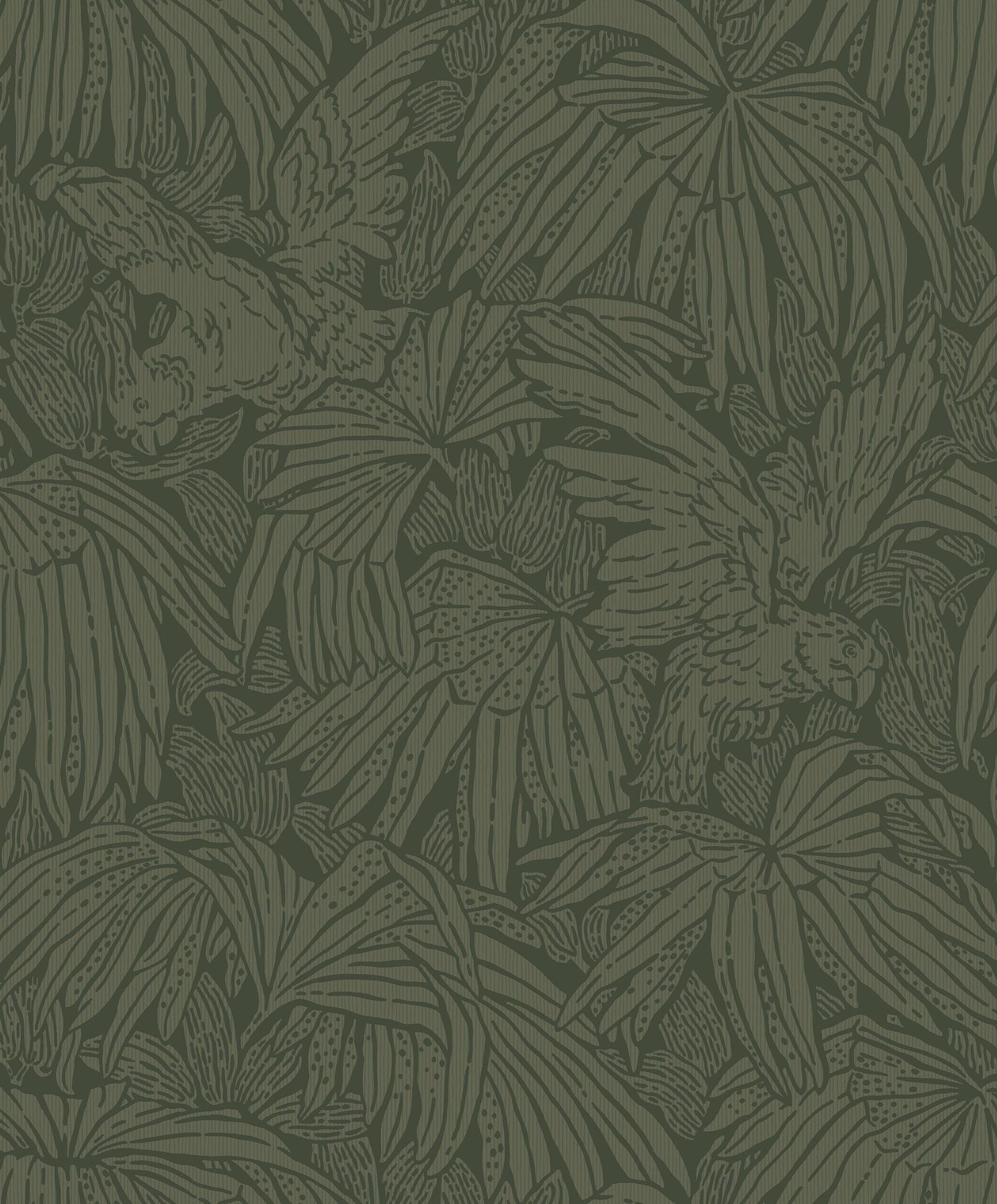 2277 Hidden Parrot Green Wallpaper by Boråstapeter