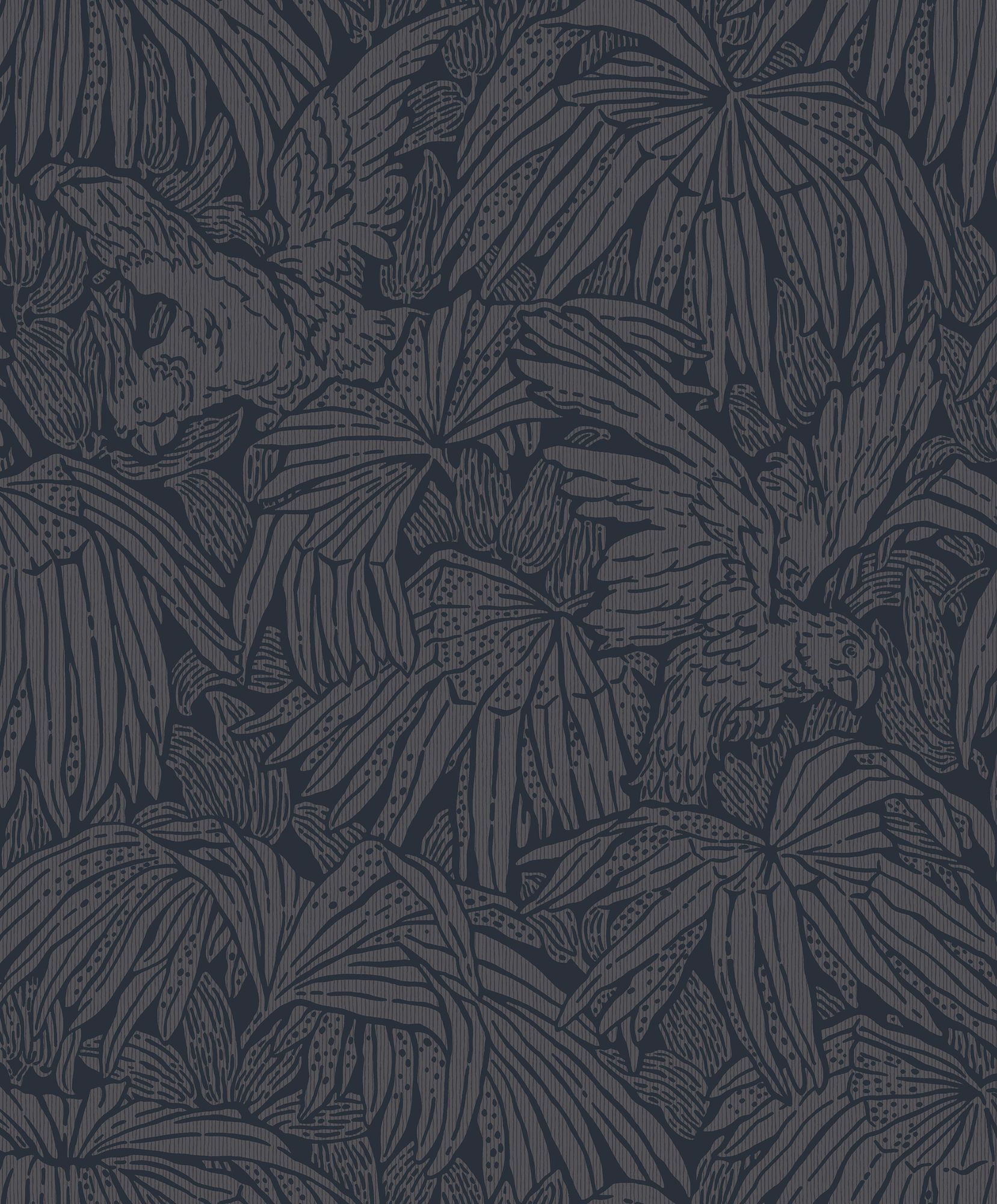 2278 Hidden Parrot Blue Wallpaper by Boråstapeter