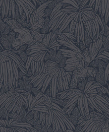 2278 Hidden Parrot Blue Wallpaper by Boråstapeter
