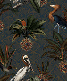 2279 Sapphire Birds Blue and Multi Wallpaper by Boråstapeter