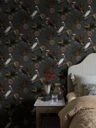 2279 Sapphire Birds Blue and Multi Wallpaper by Boråstapeter