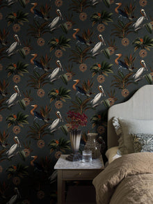 2279 Sapphire Birds Blue and Multi Wallpaper by Boråstapeter