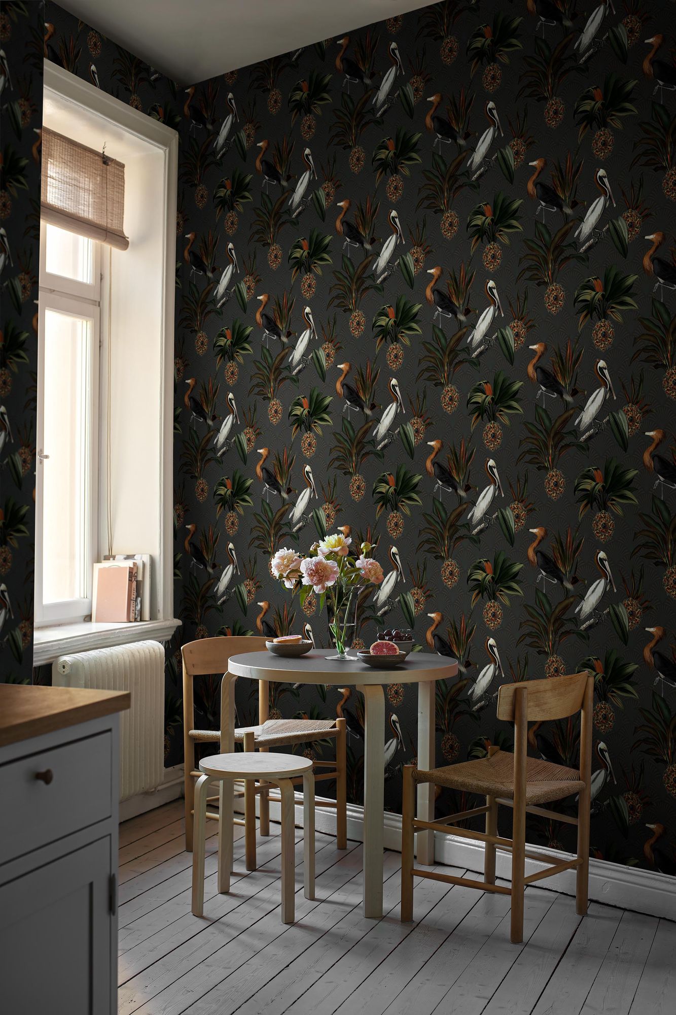 2279 Sapphire Birds Blue and Multi Wallpaper by Boråstapeter