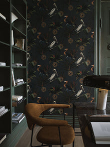2279 Sapphire Birds Blue and Multi Wallpaper by Boråstapeter