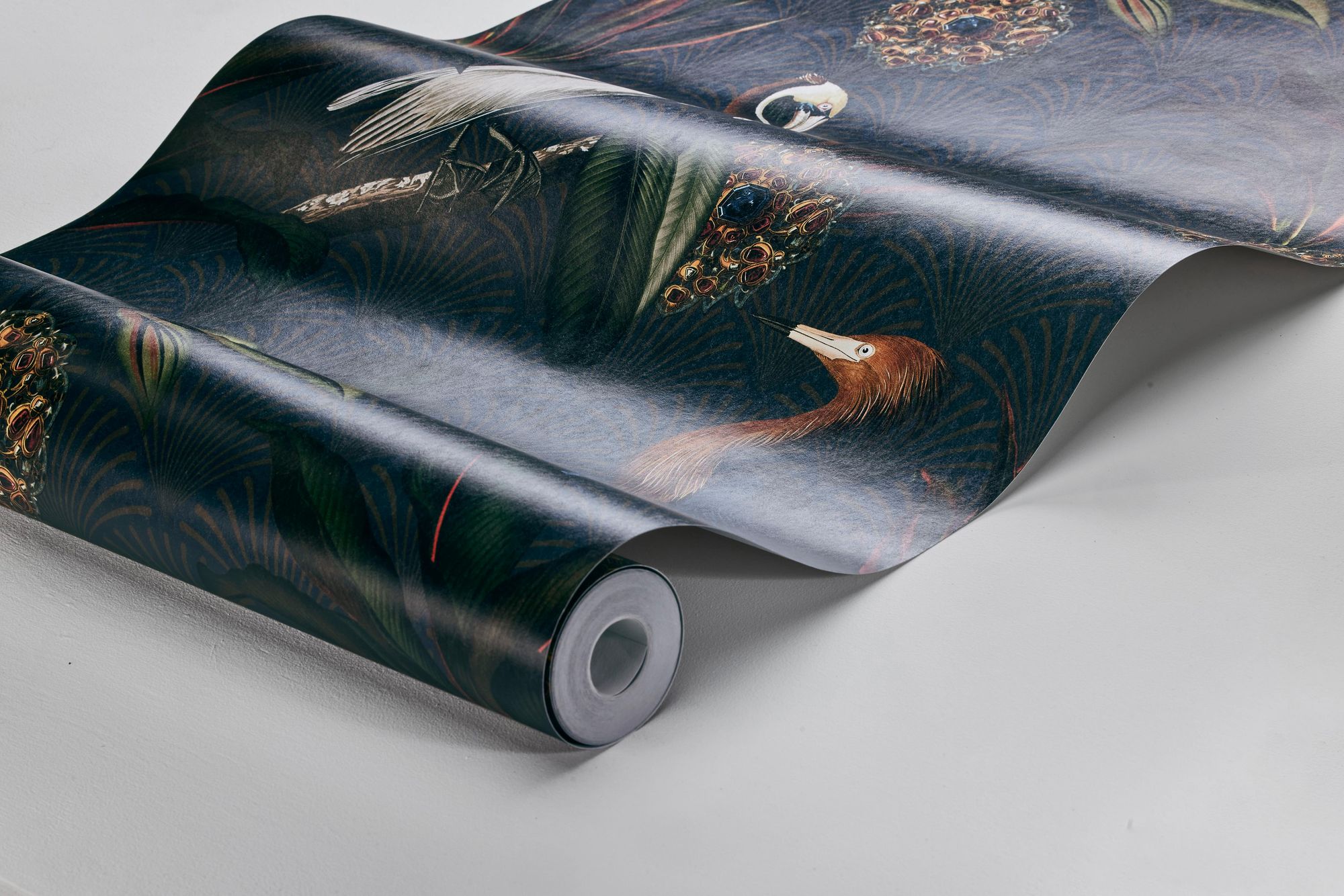 2279 Sapphire Birds Blue and Multi Wallpaper by Boråstapeter