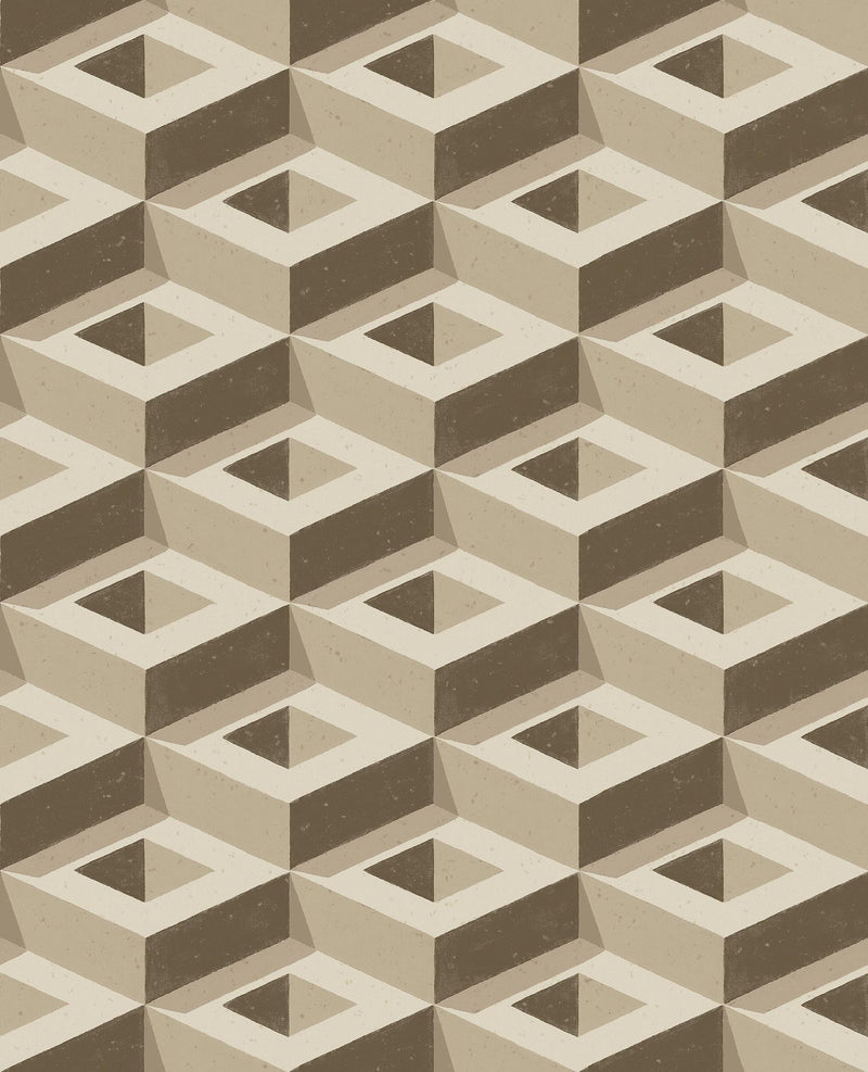 2280 Boxes Beige and Brown Mural by Boråstapeter