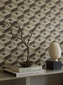 2280 Boxes Beige and Brown Mural by Boråstapeter