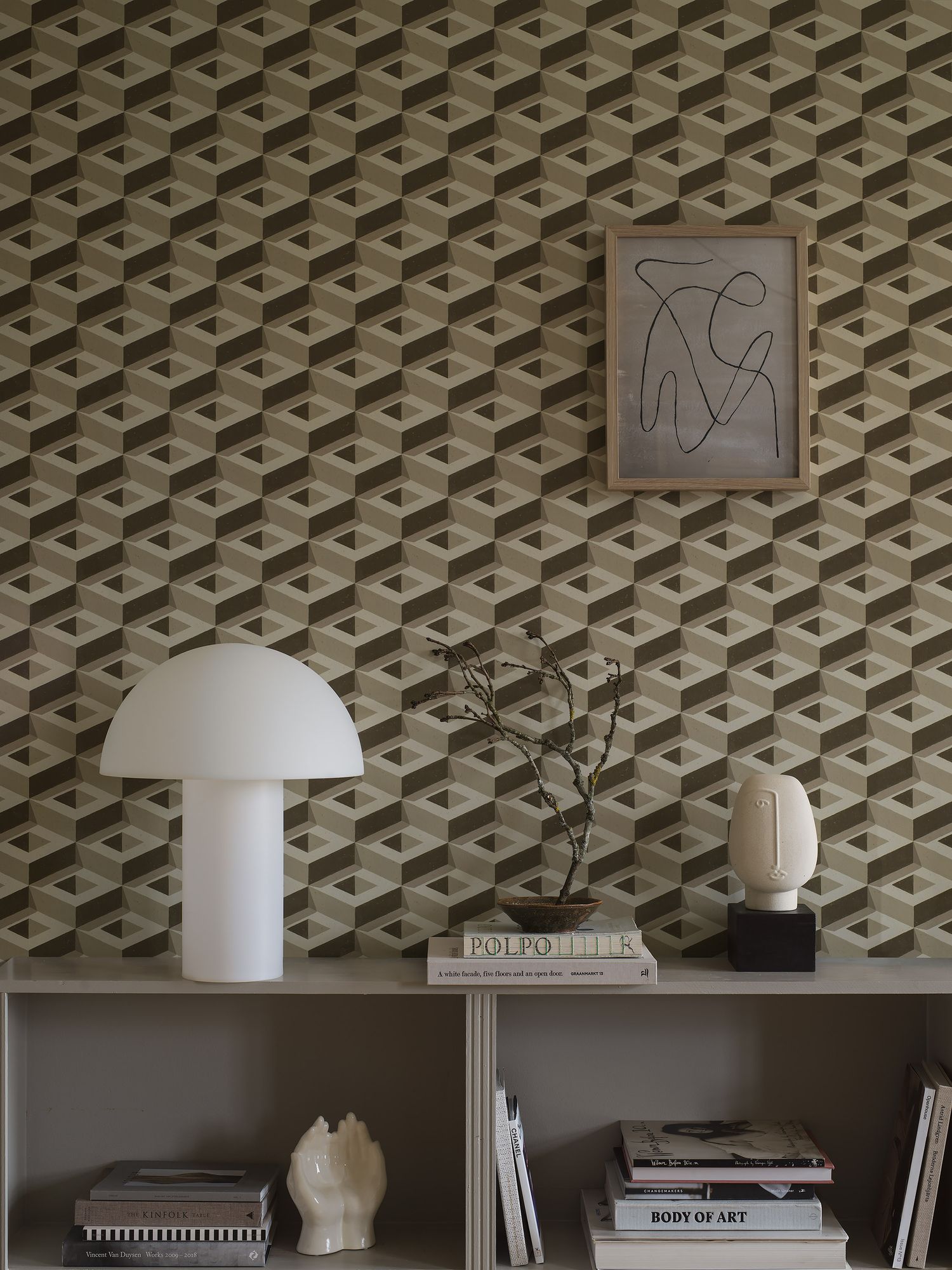 2280 Boxes Beige and Brown Mural by Boråstapeter