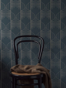 2282 Staircase Blue and Grey Wallpaper by Boråstapeter