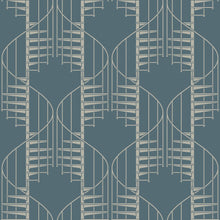 2282 Staircase Blue and Grey Wallpaper by Boråstapeter