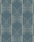 2282 Staircase Blue and Grey Wallpaper by Boråstapeter