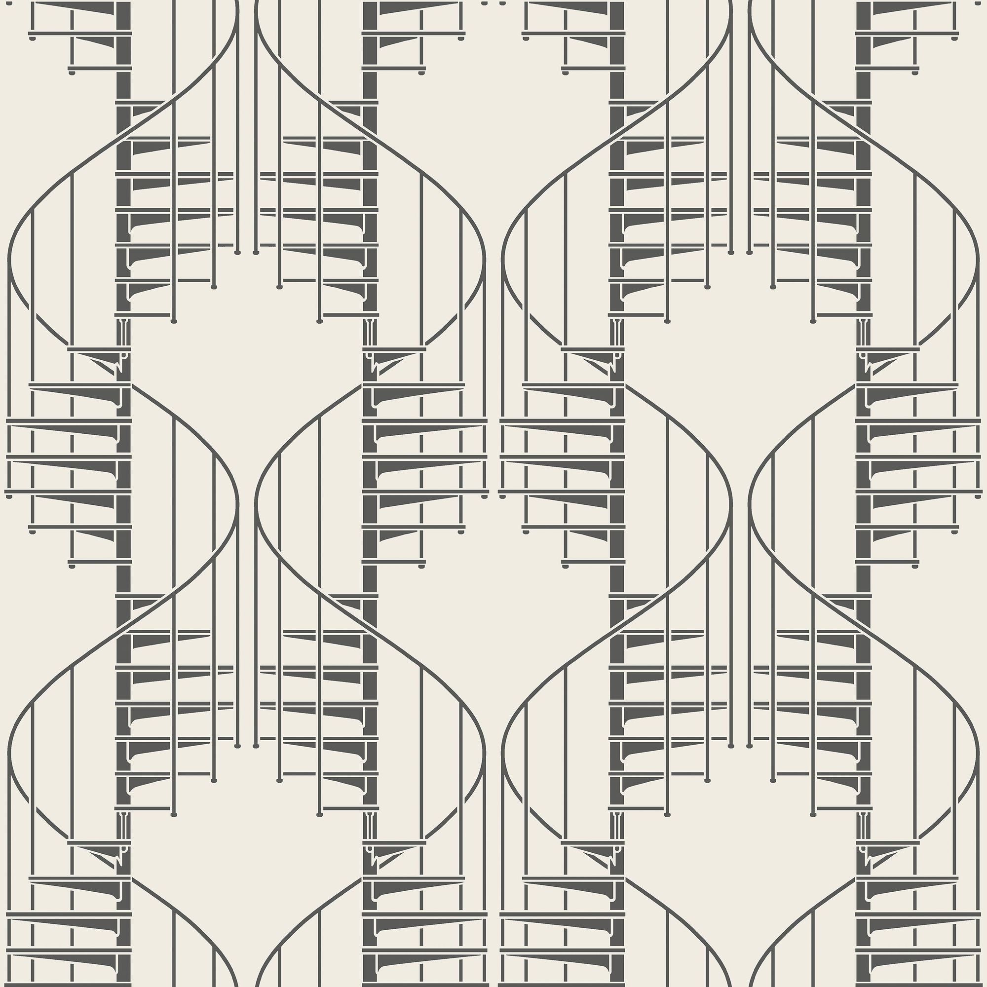 2283 Staircase Black & White Wallpaper by Boråstapeter