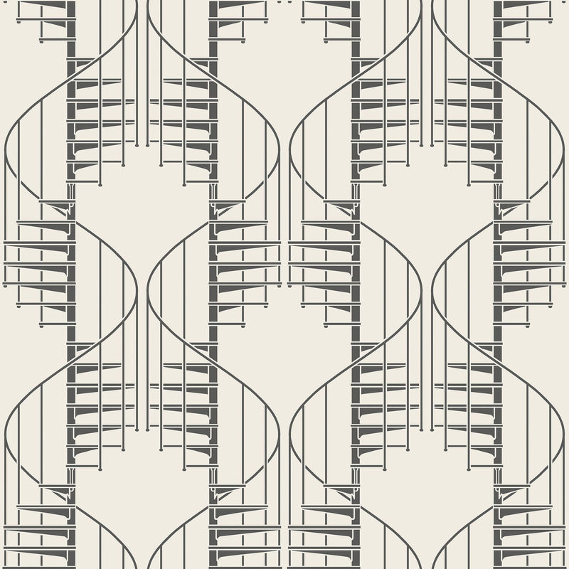2283 Staircase Black & White Wallpaper by Boråstapeter