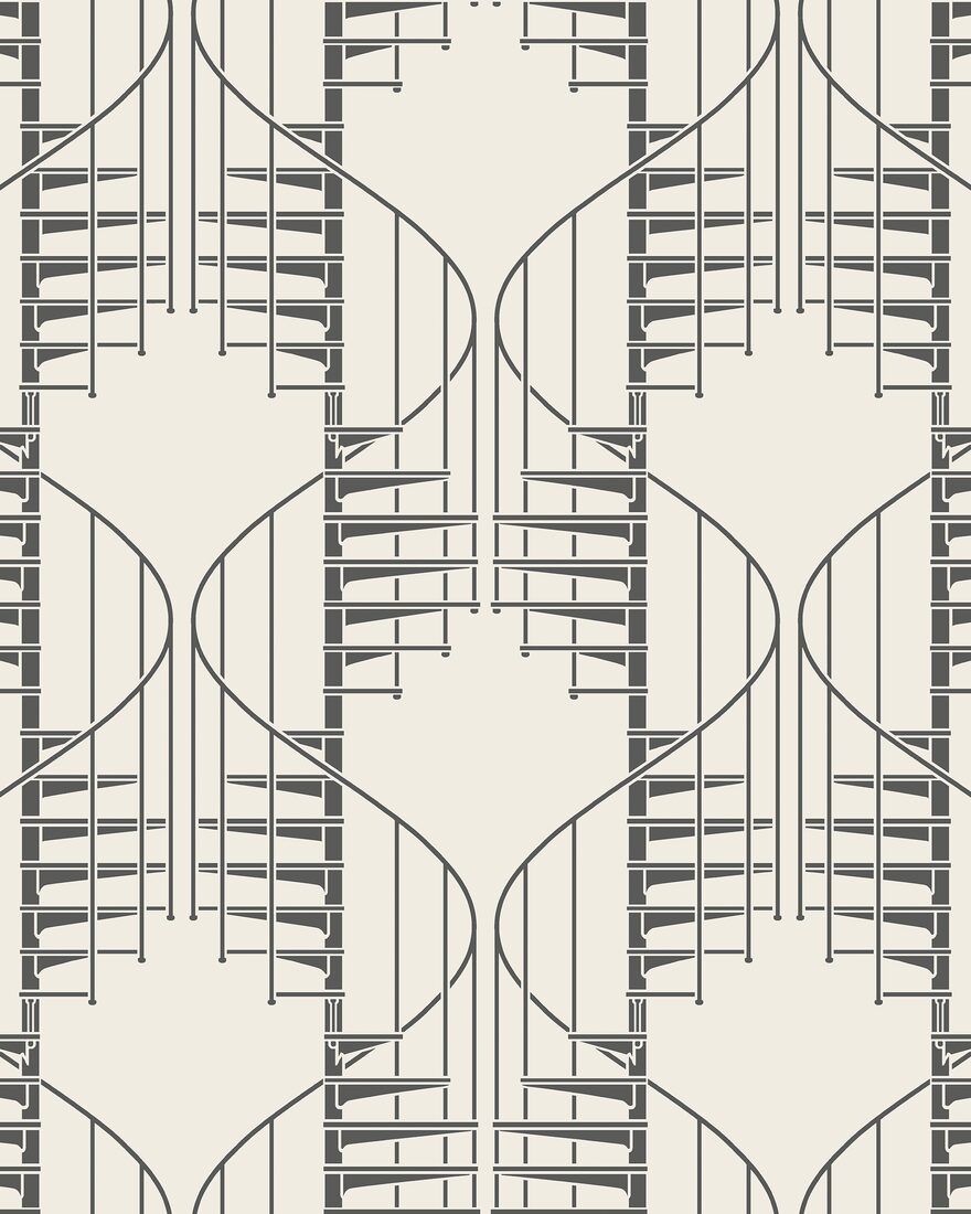 2283 Staircase Black & White Wallpaper by Boråstapeter
