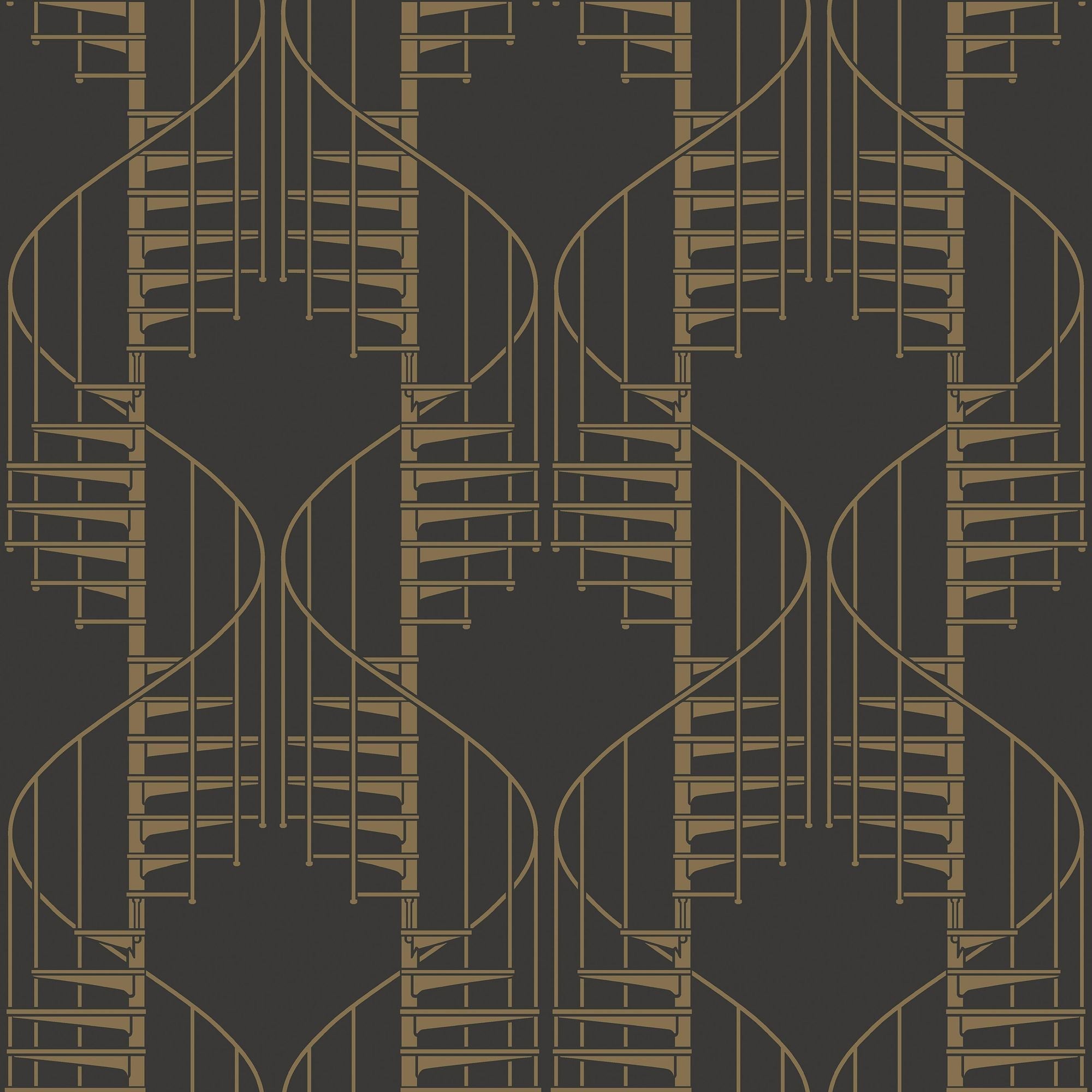2284 Staircase Brown Wallpaper by Boråstapeter