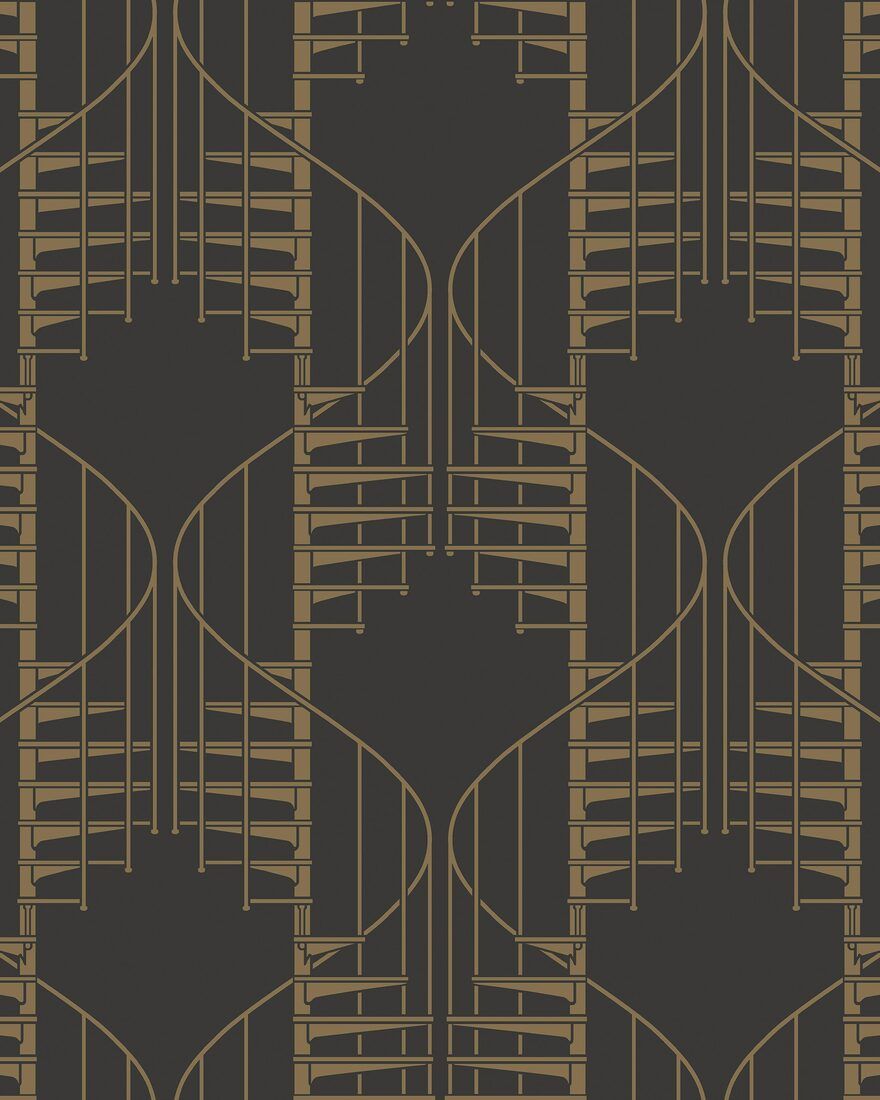 2284 Staircase Brown Wallpaper by Boråstapeter