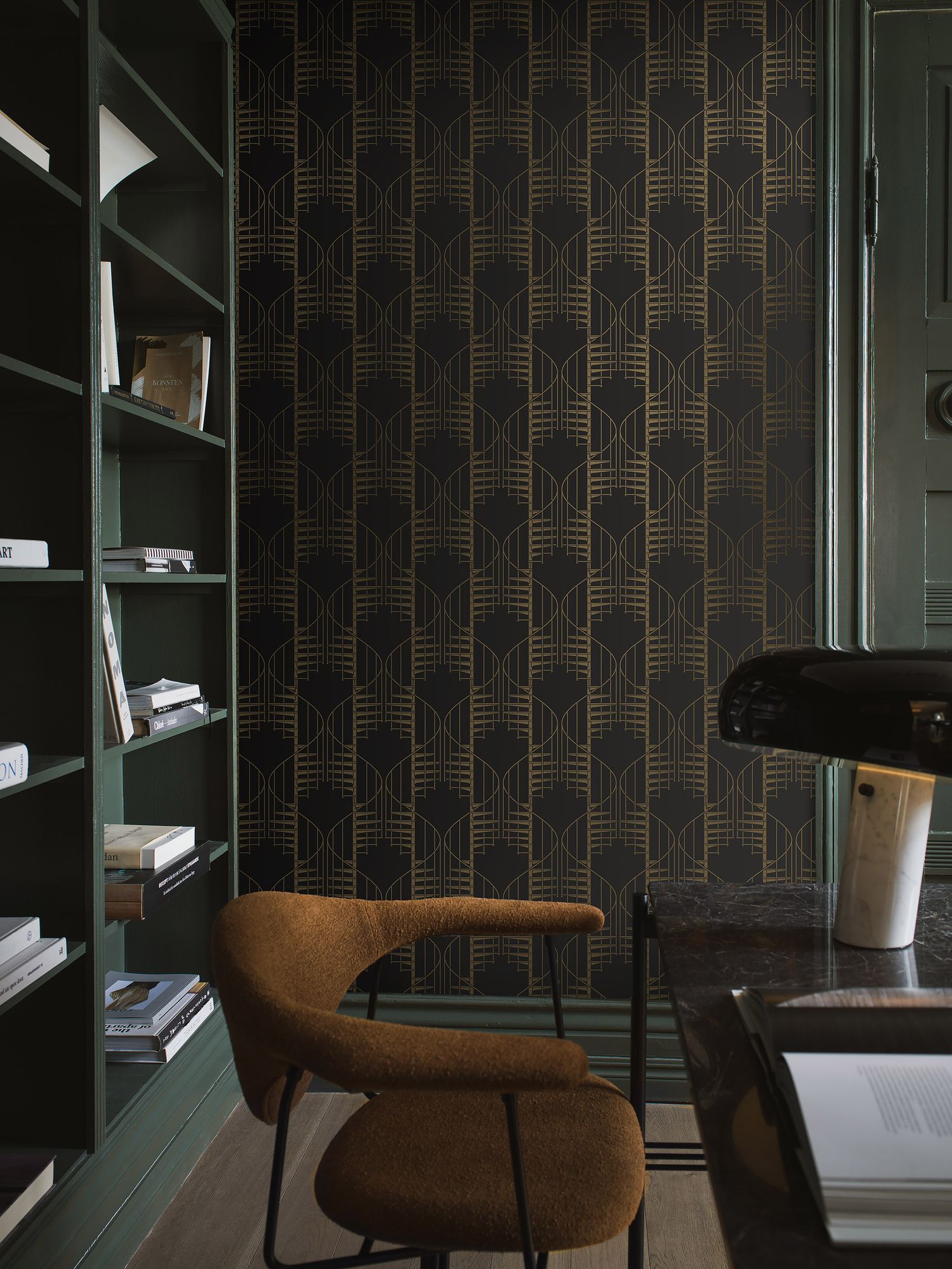 2284 Staircase Brown Wallpaper by Boråstapeter