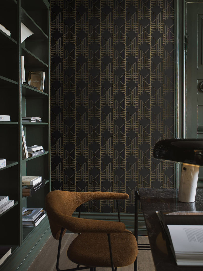 2284 Staircase Brown Wallpaper by Boråstapeter