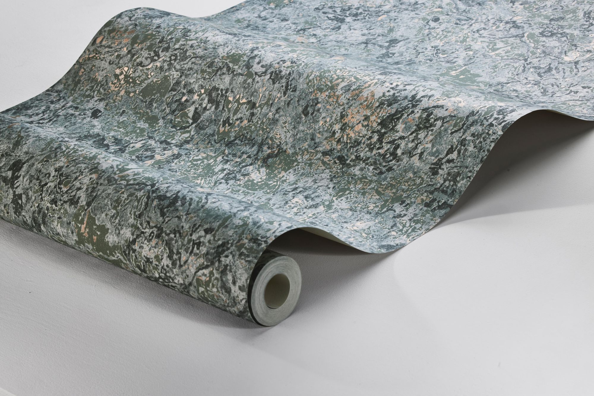 2288 Travertine Green and Blue Wallpaper by Boråstapeter