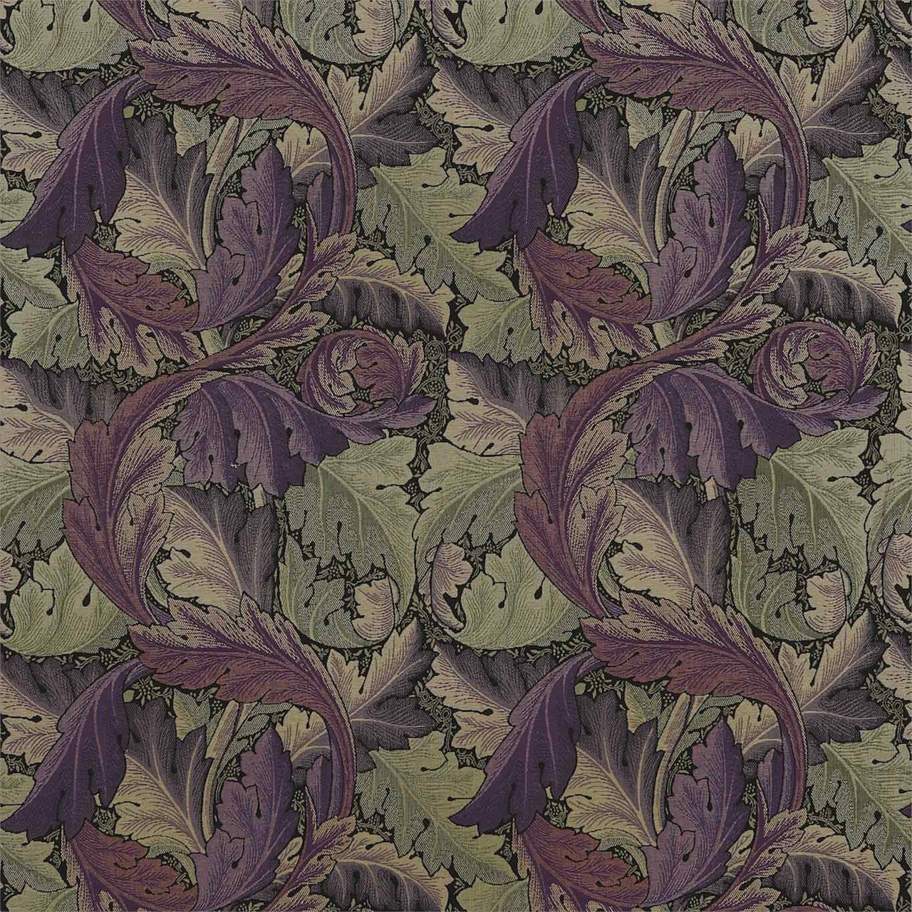 230271 Acanthus Tapestry Archive Weaves Grape/Heather Fabric by Morris & Co