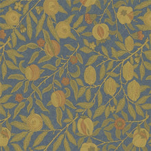 230284 Fruit Archive Weaves Blue/Thyme Fabric by Morris & Co