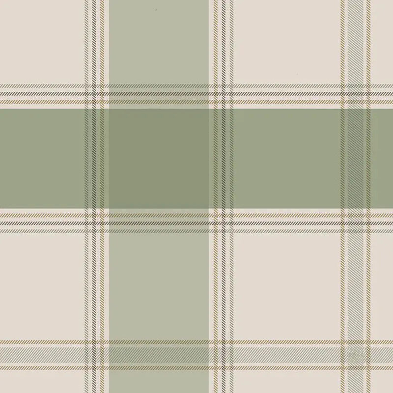 2305 Bramble Check Green Wallpaper by Belgravia