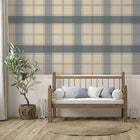 2306 Bramble Check Blue Wallpaper by Belgravia
