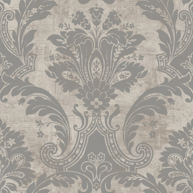 2317 Plaster Damask Silver Wallpaper by Belgravia