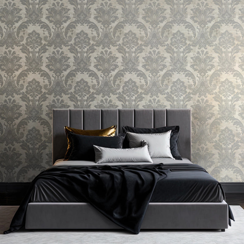 2317 Plaster Damask Silver Wallpaper by Belgravia
