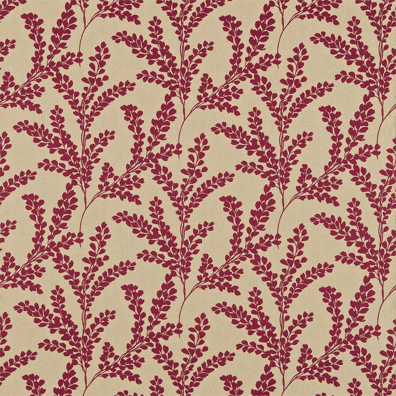 232052 Clovelly Country House Claret Fabric by Sanderson