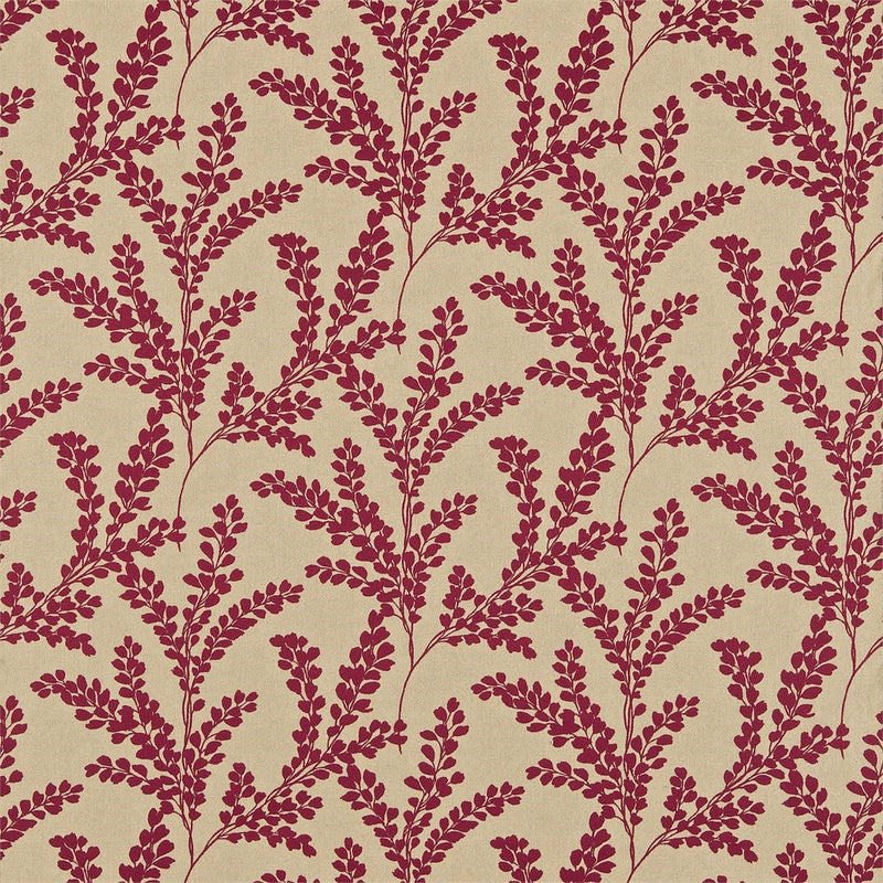 232052 Clovelly Country House Claret Fabric by Sanderson