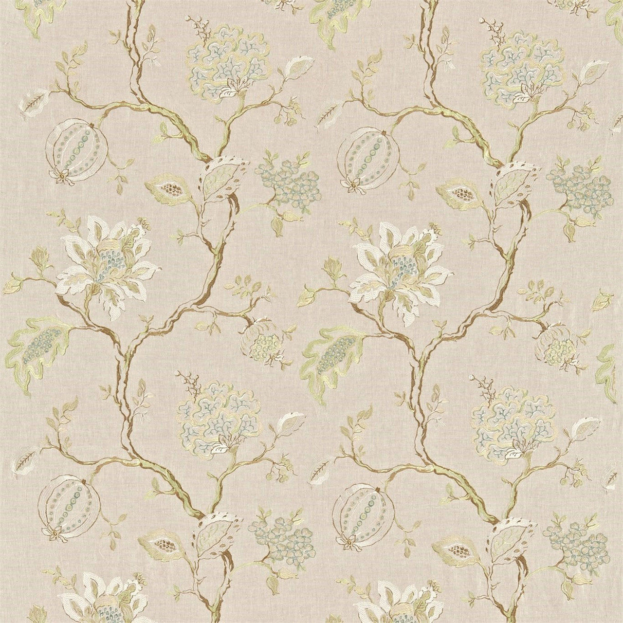232093 Hadham Country House Pearl/Linen Fabric by Sanderson