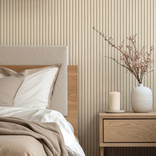 2324 Ribbed Wood Cream Wallpaper by Belgravia