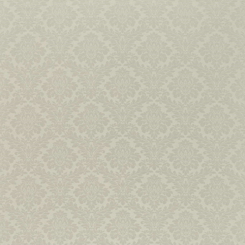 232604 Lymington Damasks and Stripes Silver Fabric by Sanderson