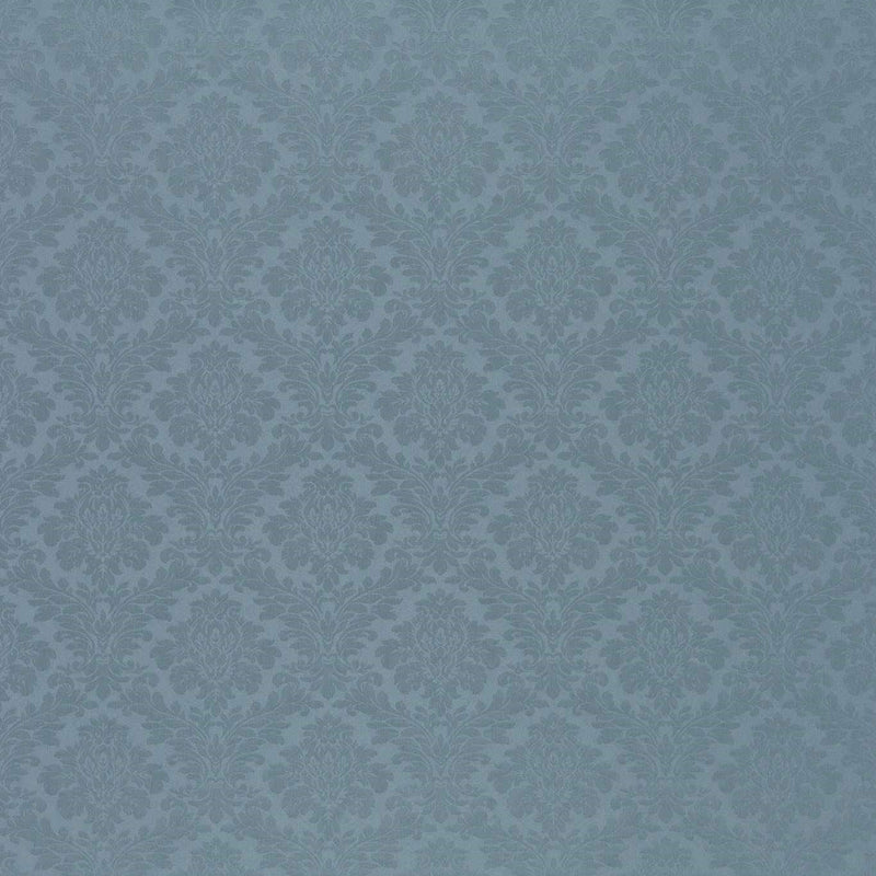 232605 Lymington Damasks and Stripes Mid Blue Fabric by Sanderson