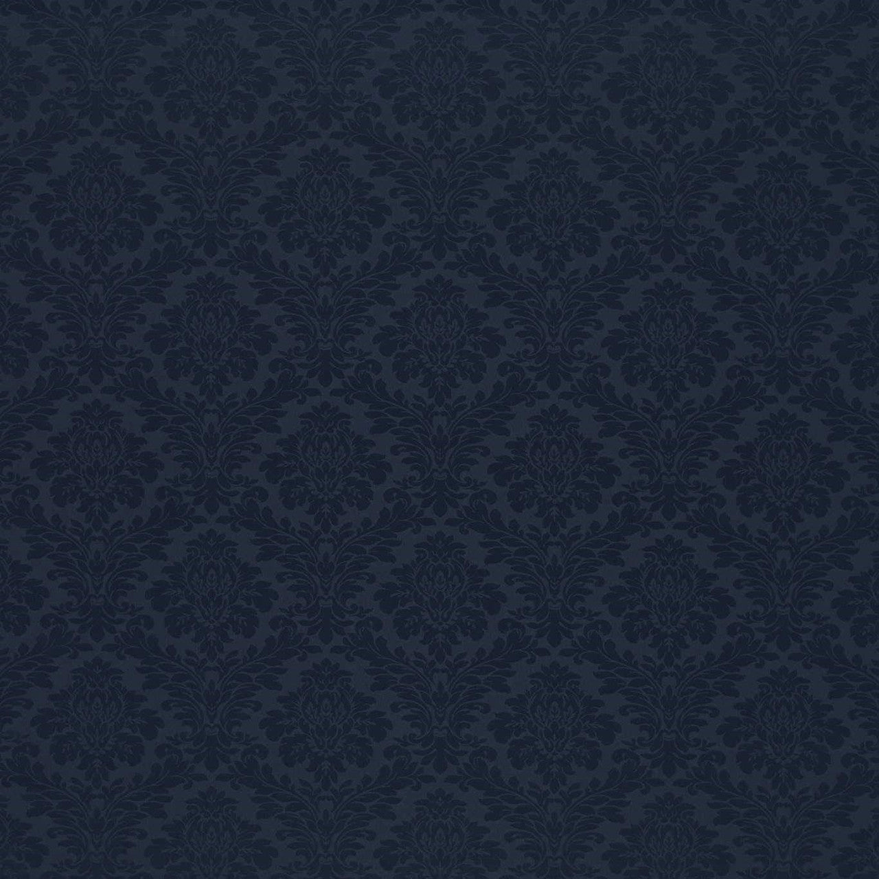 232625 Lymington Damasks and Stripes Indigo Fabric by Sanderson