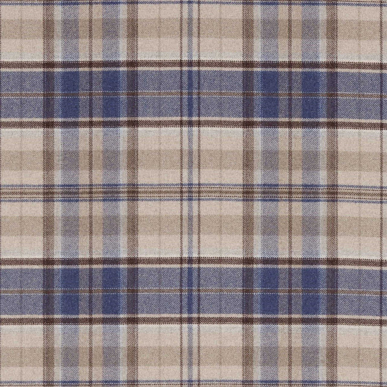 233240 Byron Country House Indigo/Stone Fabric by Sanderson