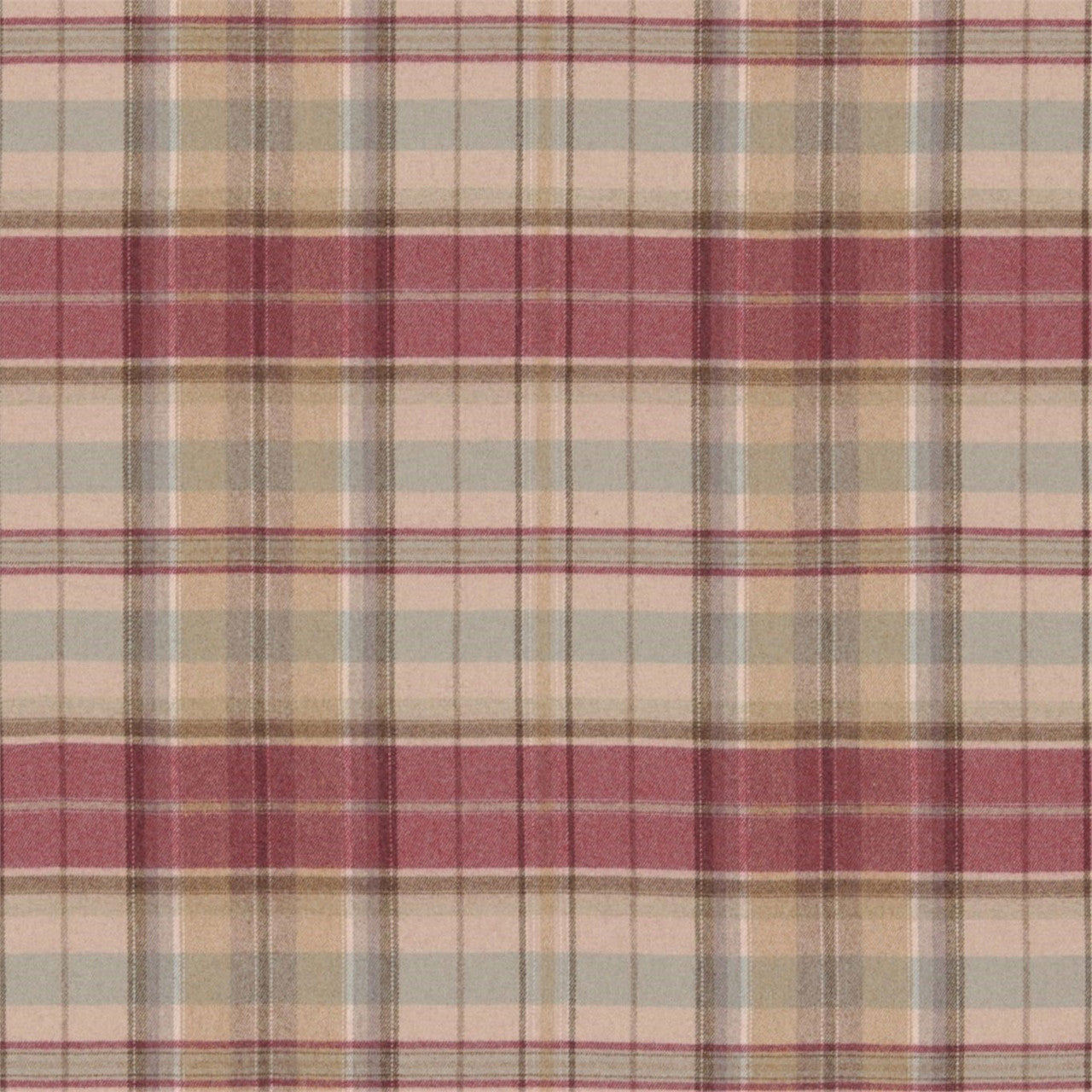 233243 Byron Country House Cherry/Biscuit Fabric by Sanderson