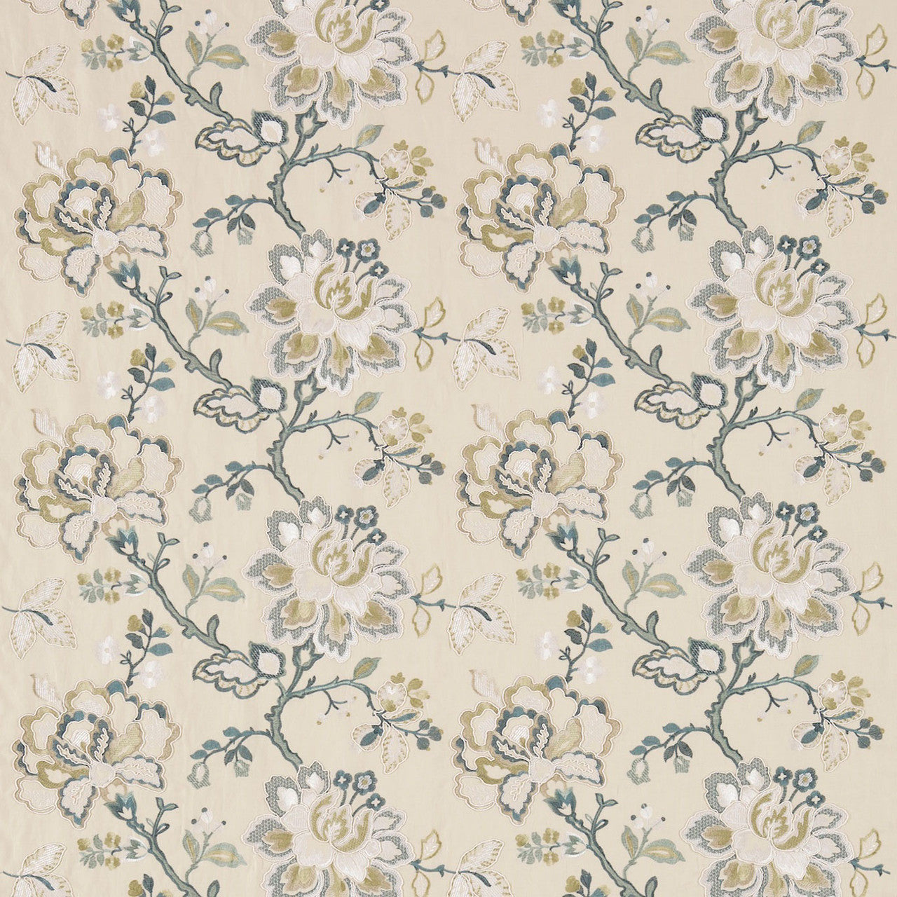 233995 Angelique Country House Teal/Manila Fabric by Sanderson