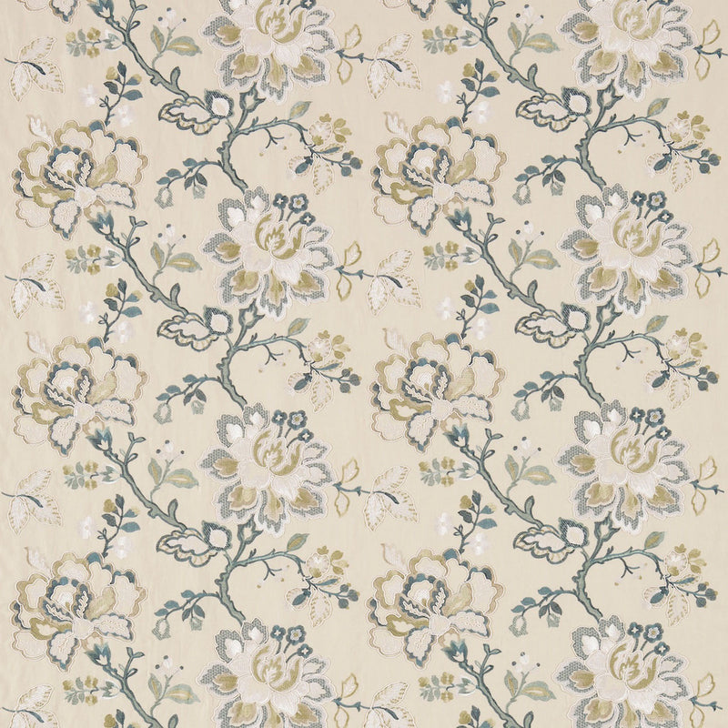 233995 Angelique Country House Teal/Manila Fabric by Sanderson