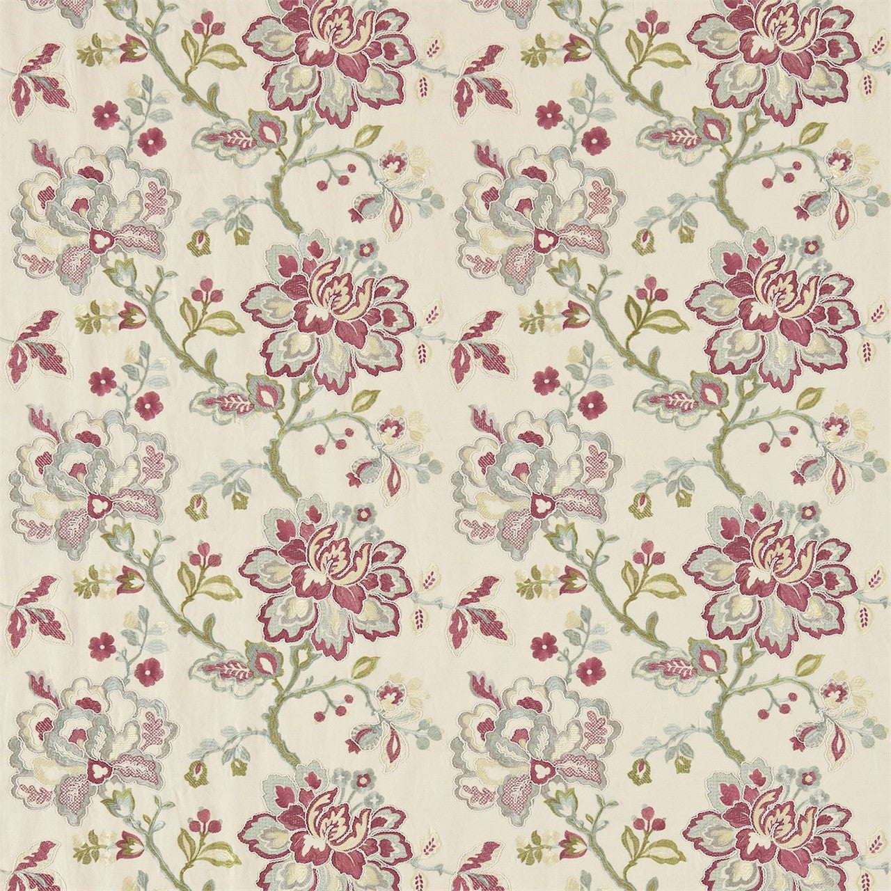 233997 Angelique Country House Rose/Aqua Fabric by Sanderson