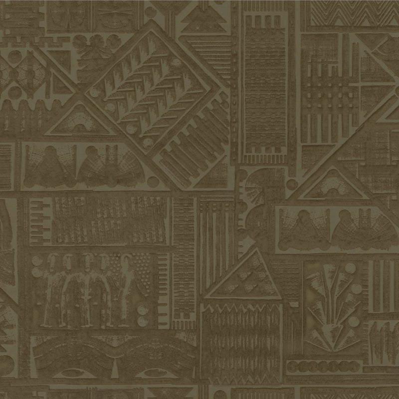 23403 Amarna Graphite Memphis Wallpaper by Arte