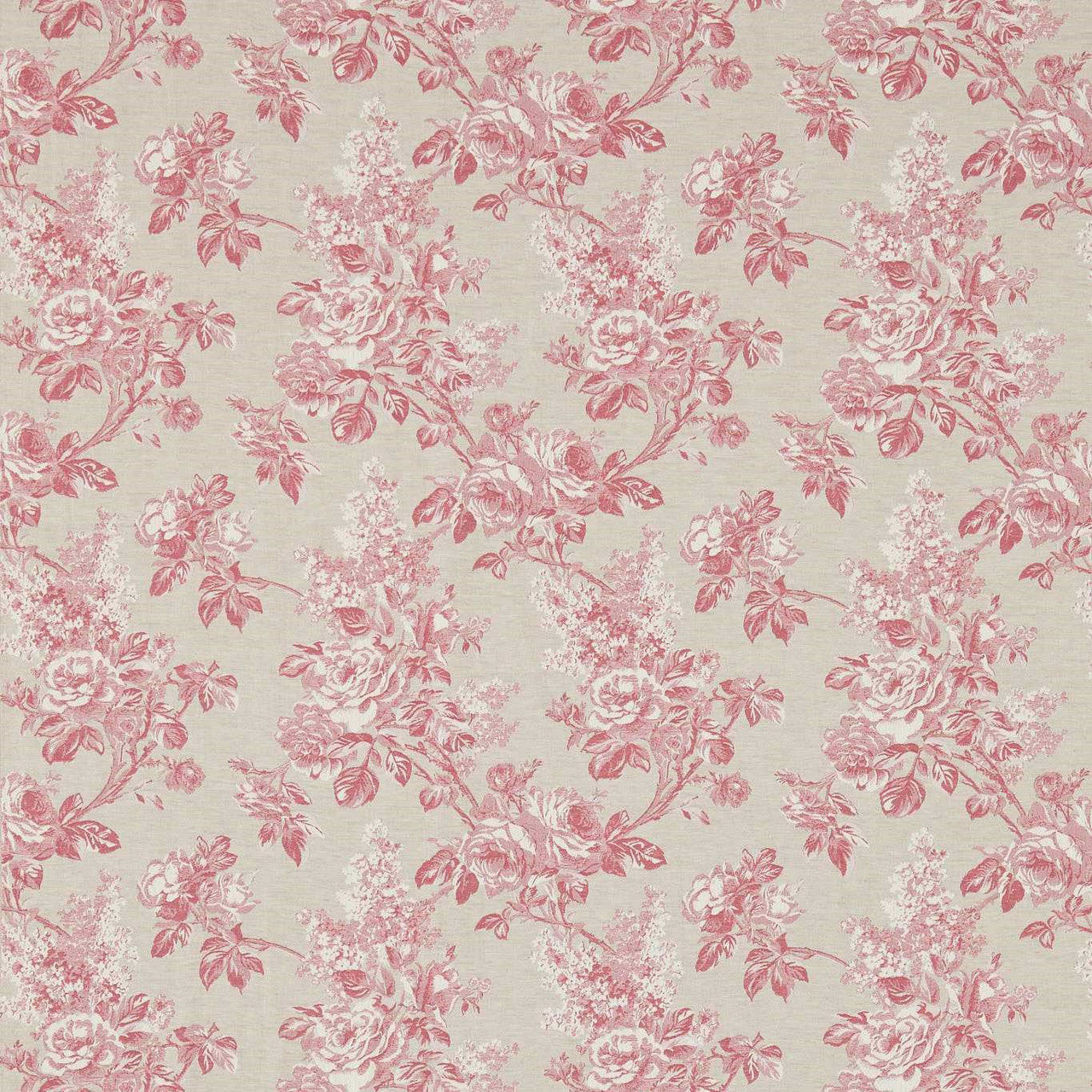 234352 Sorilla Damask Lymington Damasks and Stripes Rose/Linen Fabric by Sanderson