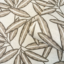 GB 2348 Grasscloth Leaf Cream Wallpaper by Belgravia
