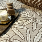 GB 2349 Grasscloth Leaf Beige Wallpaper by Belgravia
